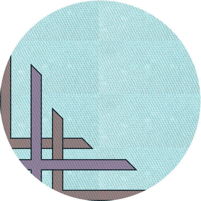 Square Patterned Koi Blue Rug, pat843lblu