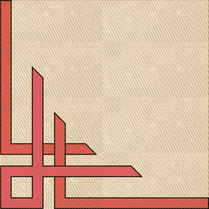 Round Patterned Navajo White Gold Rug, pat843org