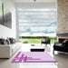 Square Patterned Purple Rug in a Living Room, pat843pur