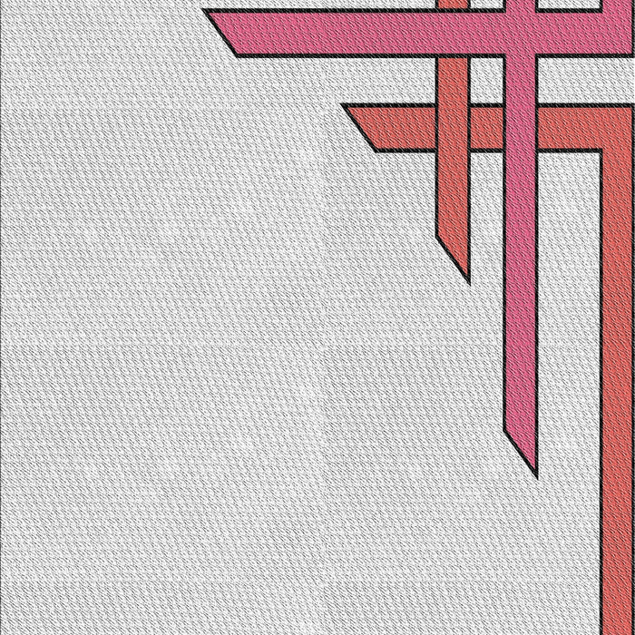 Patterned Off-White Novelty Rug, pat843