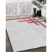 Patterned Off-White Novelty Rug in Family Room, pat843