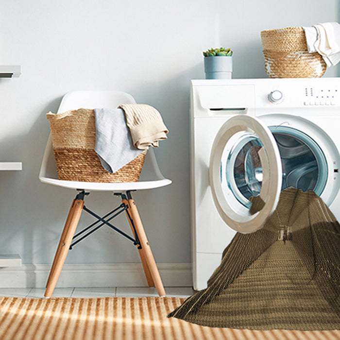 Machine Washable Transitional Light Brown Rug in a Washing Machine, wshpat844brn