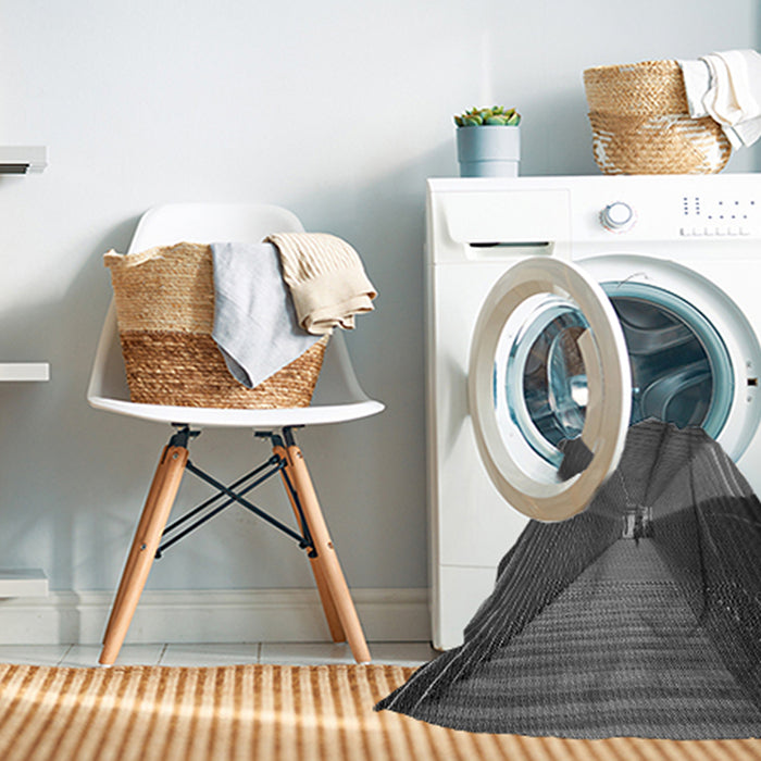 Machine Washable Transitional Gray Rug in a Washing Machine, wshpat844gry