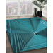 Machine Washable Transitional Dark Turquoise Green Rug in a Family Room, wshpat844lblu