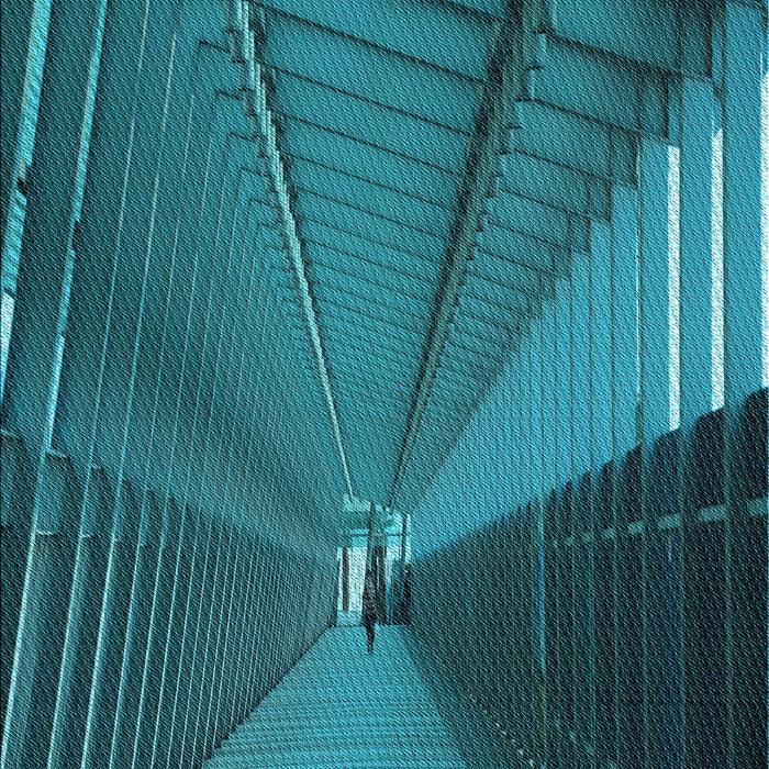 Patterned Dark Turquoise Green Rug, pat844lblu