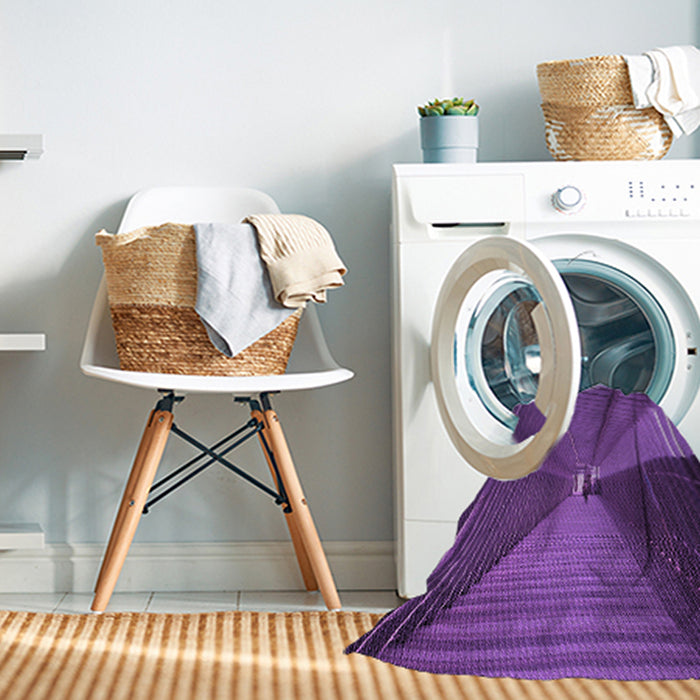 Machine Washable Transitional Purple Rug in a Washing Machine, wshpat844pur