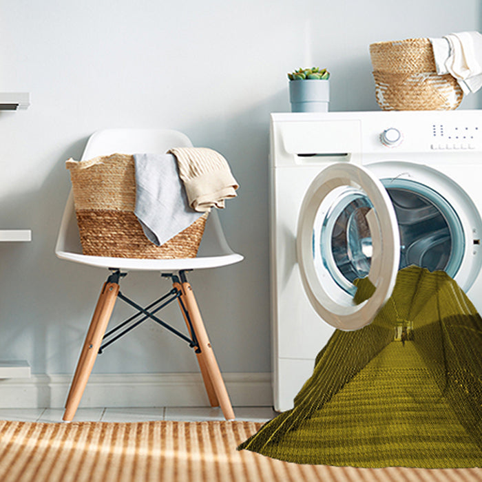 Machine Washable Transitional Bakers Brown Rug in a Washing Machine, wshpat844yw
