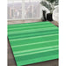 Machine Washable Transitional Neon Green Rug in a Family Room, wshpat845grn