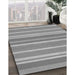 Patterned Cloud Gray Rug in Family Room, pat845gry