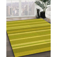 Patterned Dark Golden Brown Rug, pat845yw