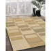 Machine Washable Transitional Bronze Brown Rug in a Family Room, wshpat846brn