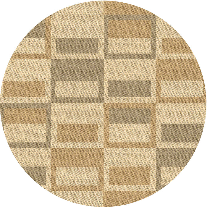 Square Patterned Bronze Brown Rug, pat846brn