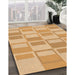 Machine Washable Transitional Yellow Orange Rug in a Family Room, wshpat846org