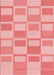 Machine Washable Transitional Pastel Pink Rug, wshpat846rd