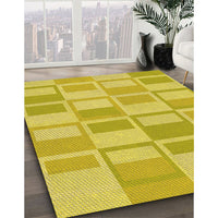 Patterned Golden Yellow Rug, pat846yw