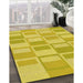 Patterned Golden Yellow Rug in Family Room, pat846yw