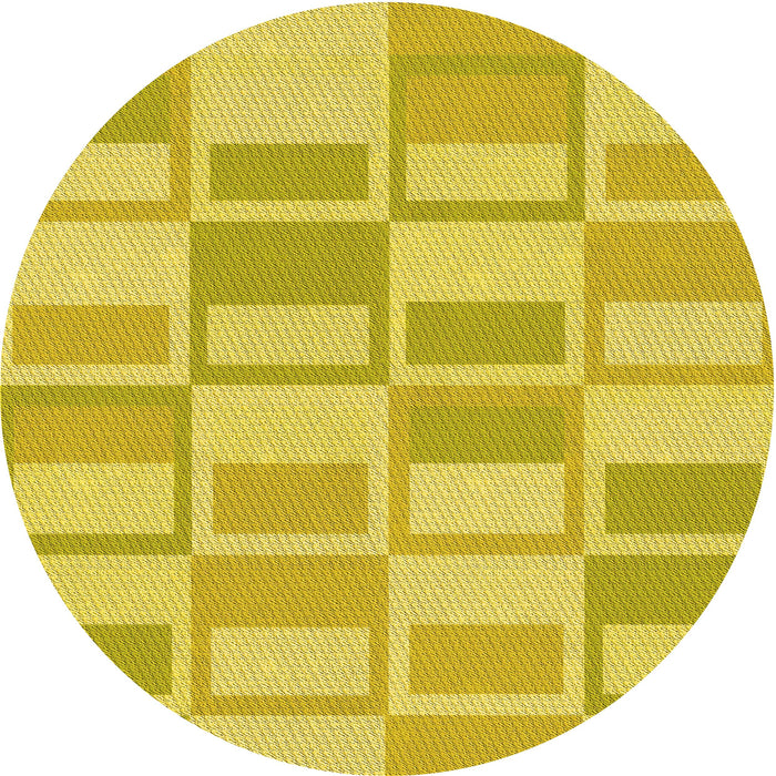Square Patterned Golden Yellow Rug, pat846yw