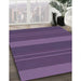 Patterned Purple Rug in Family Room, pat847blu