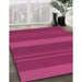 Patterned Deep Pink Rug in Family Room, pat847pur