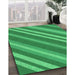 Machine Washable Transitional Neon Green Rug in a Family Room, wshpat848grn