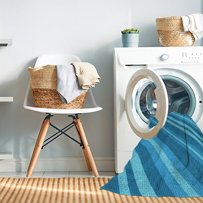 Machine Washable Transitional Blue Rug in a Washing Machine, wshpat848lblu