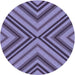 Square Machine Washable Transitional Purple Mimosa Purple Rug in a Living Room, wshpat849blu