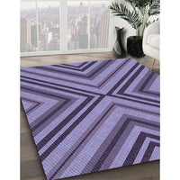 Patterned Purple Mimosa Purple Rug, pat849blu