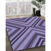 Patterned Purple Mimosa Purple Rug in Family Room, pat849blu