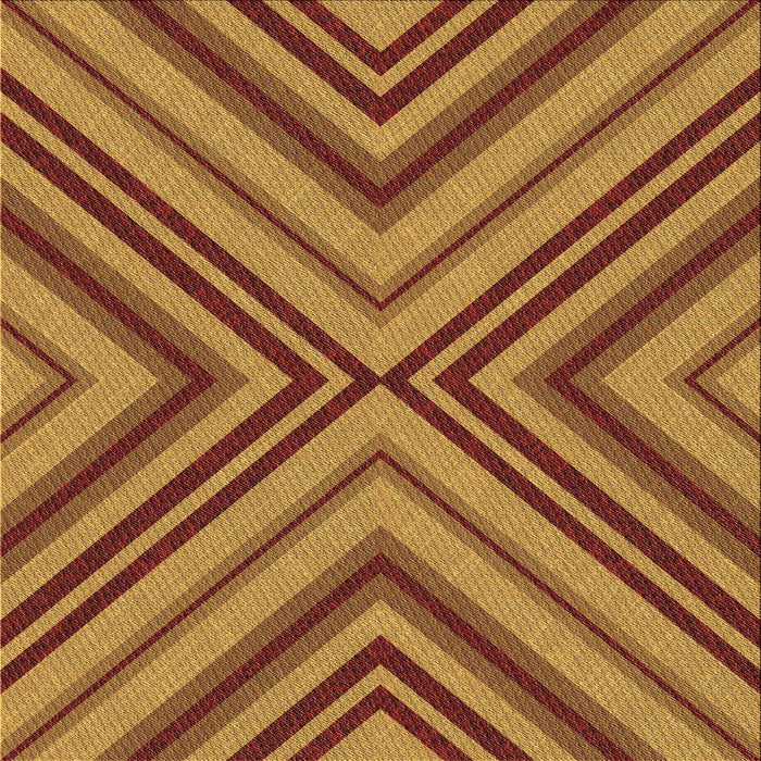 Round Patterned Tomato Red Rug, pat849brn