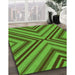 Machine Washable Transitional Green Rug in a Family Room, wshpat849grn