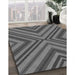 Machine Washable Transitional Gray Rug in a Family Room, wshpat849gry