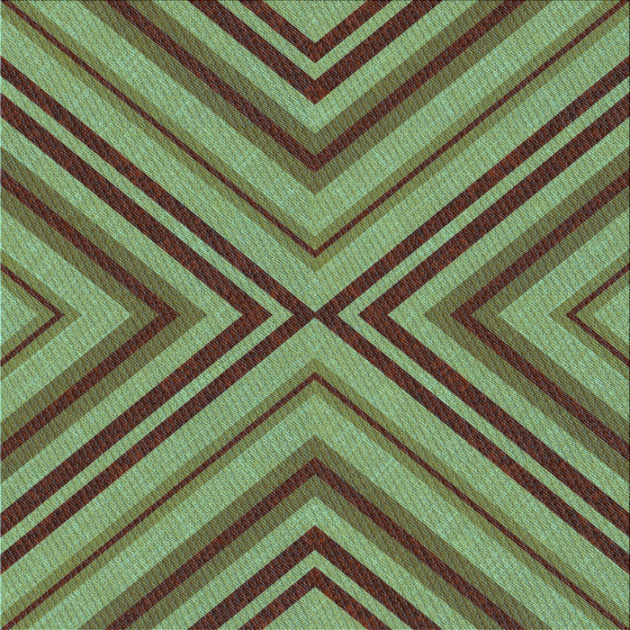 Round Patterned Green Rug, pat849lblu