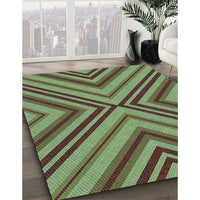 Patterned Green Rug, pat849lblu