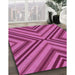 Machine Washable Transitional Crimson Purple Rug in a Family Room, wshpat849pur