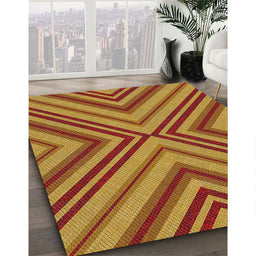 Machine Washable Transitional Yellow Rug in a Family Room, wshpat849