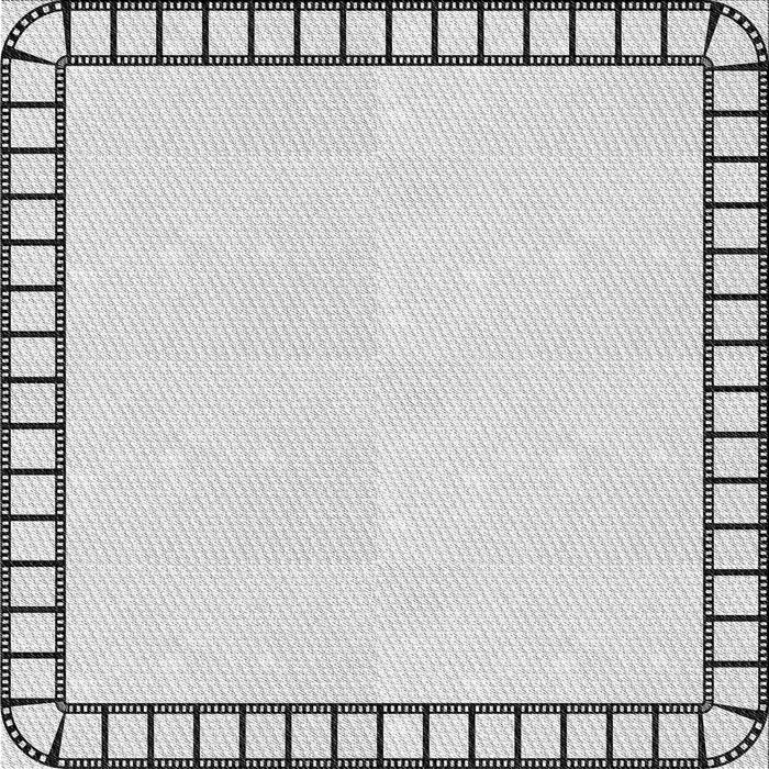 Sideview of Machine Washable Transitional White Smoke Rug, wshpat84