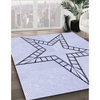 Patterned Lavender Blue Rug, pat85blu