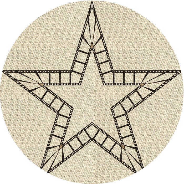 Square Patterned Moccasin Beige Rug, pat85brn