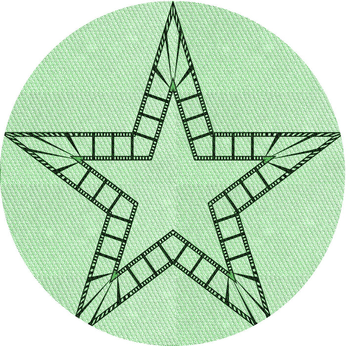 Square Machine Washable Transitional Mint Green Rug in a Living Room, wshpat85grn