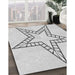 Patterned Platinum Gray Rug in Family Room, pat85gry