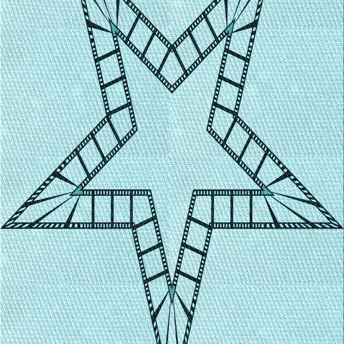 Patterned Electric Blue Rug, pat85lblu