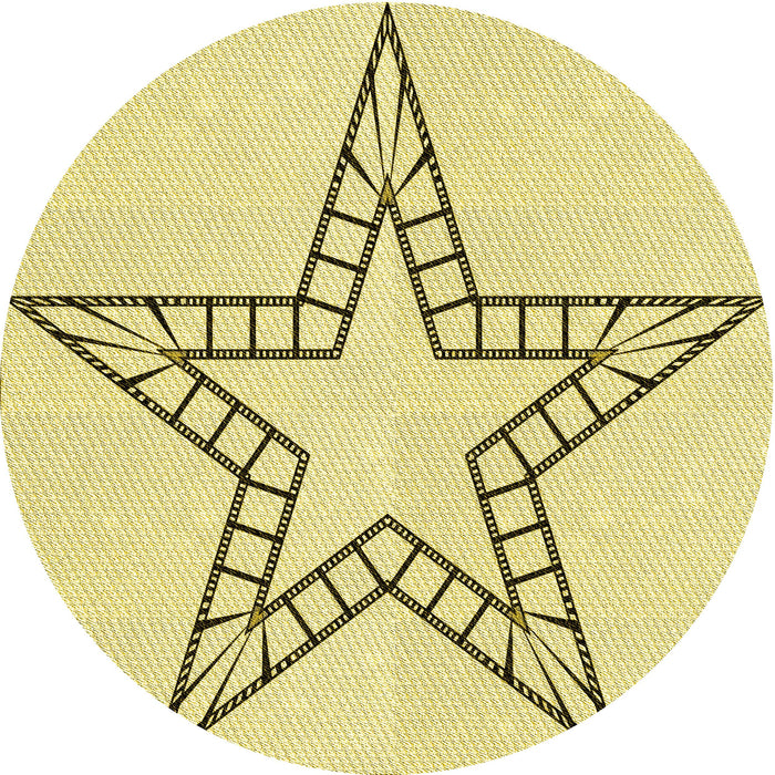 Square Patterned Sun Yellow Rug, pat85yw