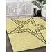 Patterned Sun Yellow Rug in Family Room, pat85yw