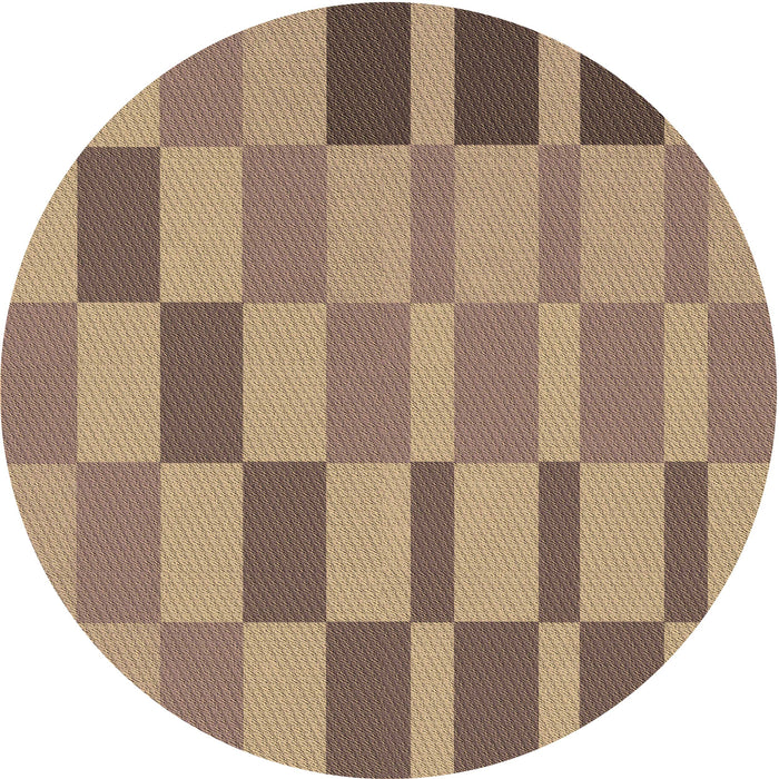 Square Patterned Brown Sand Brown Rug, pat850brn