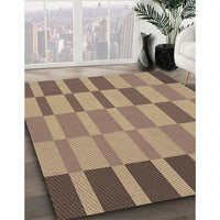 Patterned Brown Sand Brown Rug, pat850brn