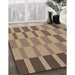 Patterned Brown Sand Brown Rug in Family Room, pat850brn