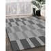 Patterned Gray Rug in Family Room, pat850gry