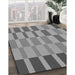 Machine Washable Transitional Gray Rug in a Family Room, wshpat850gry