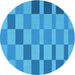 Square Patterned Neon Blue Rug, pat850lblu