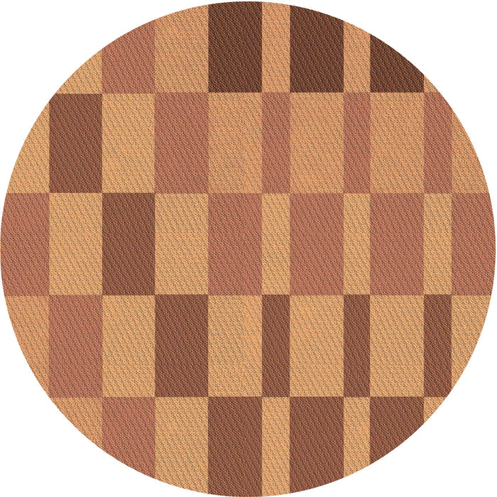 Square Patterned Orange Rug, pat850org